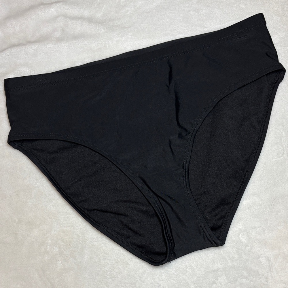 Island Escape Black Bikini Bottoms, size 8